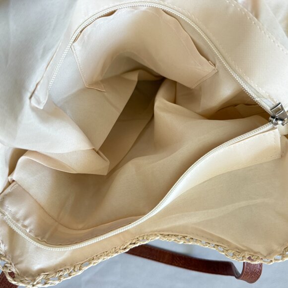 Woven Shoulder Bag Handmade bag Summer Straw market basket bag - Picture 4 of 10